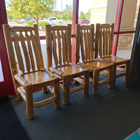 SET OF 4 LOG CHAIRS LBH