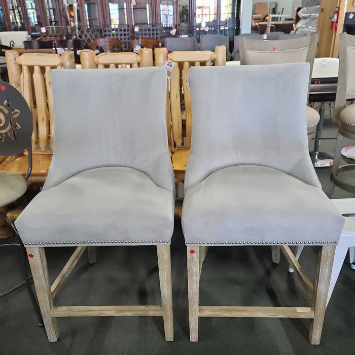 SET OF 2 STOOLS ASH