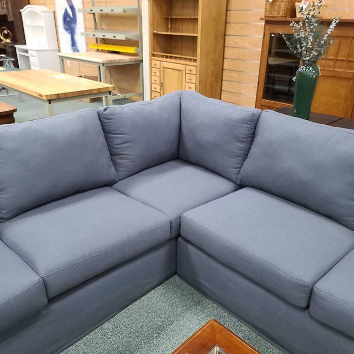 2 PC BLUE SECTIONAL KCH