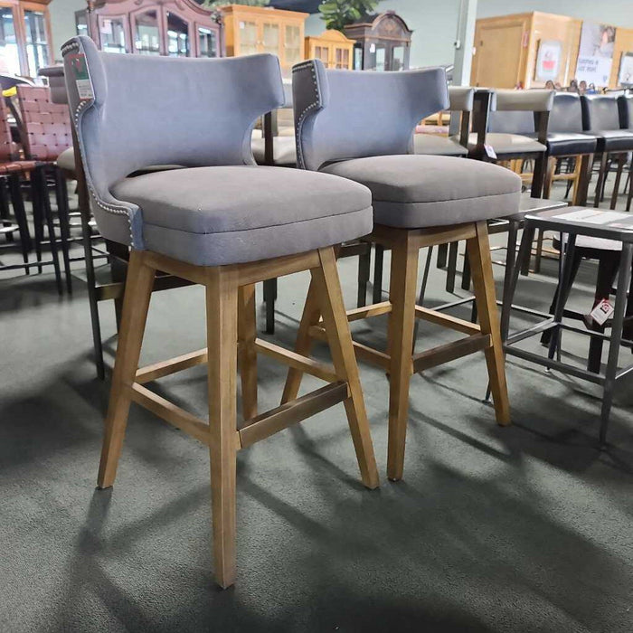 SET OF 2 FOURHANDS SWIVEL STOOLS ASH