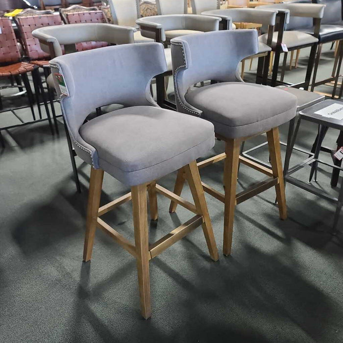 SET OF 2 FOURHANDS SWIVEL STOOLS ASH