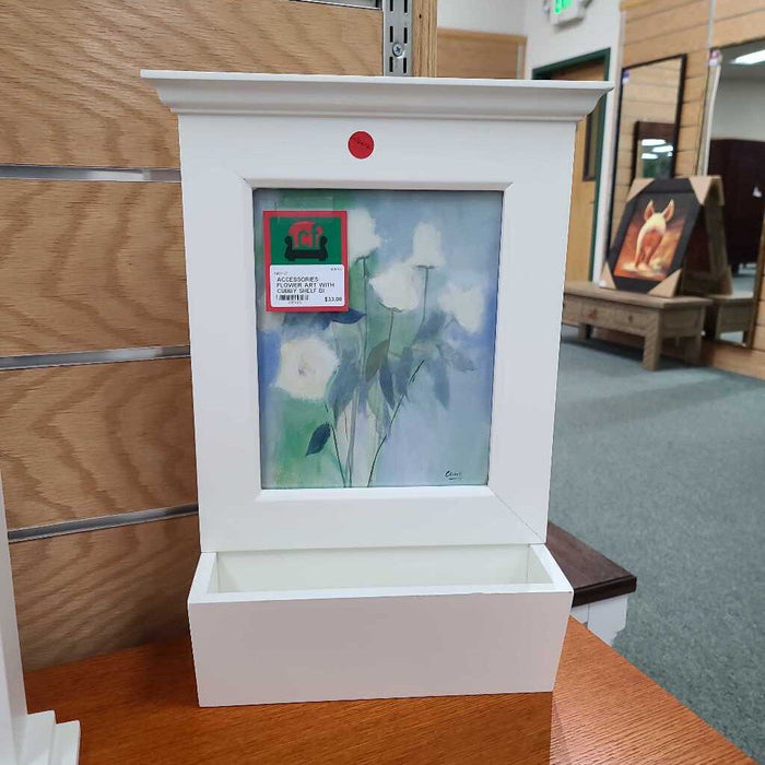 FLOWER ART WITH CUBBY SHELF BI