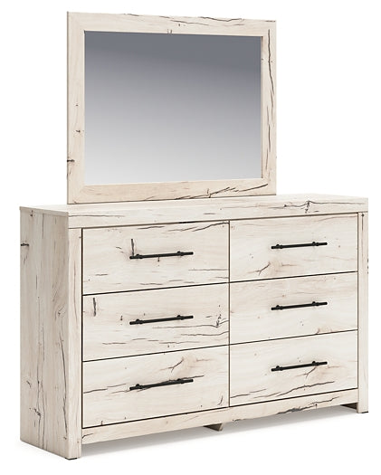 Lawroy Full Panel Bed with Mirrored Dresser and Nightstand