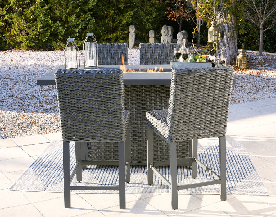 Palazzo Outdoor Counter Height Dining Table with 4 Barstools