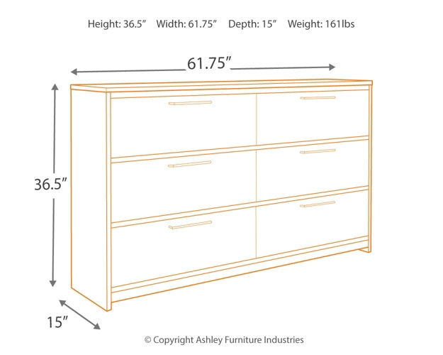 Baystorm Full Panel Bed with Dresser