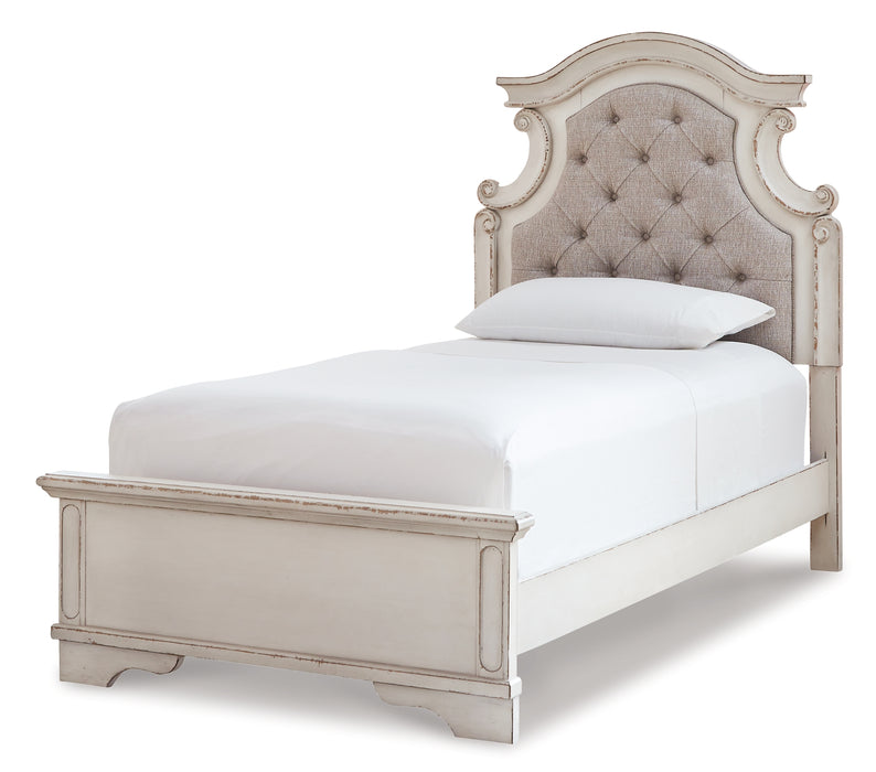 Realyn Twin Panel Bed with Dresser