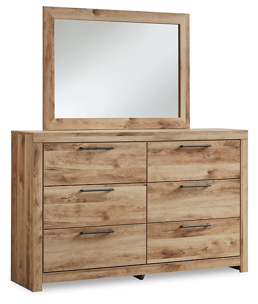 Hyanna King Panel Headboard with Mirrored Dresser, Chest and Nightstand