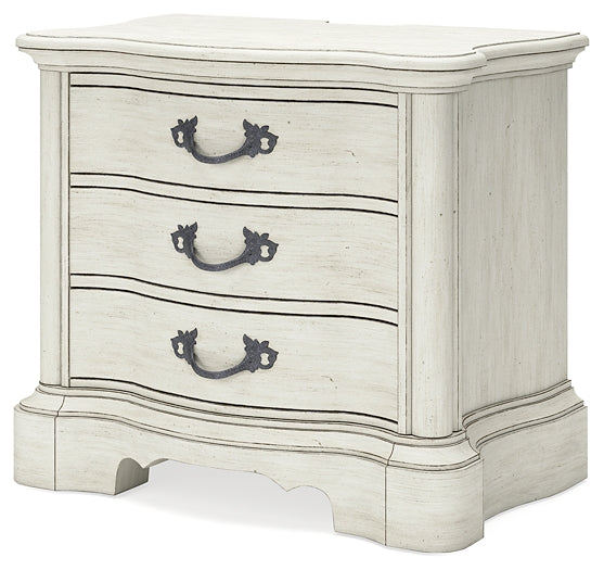 Arlendyne California King Upholstered Bed with Mirrored Dresser, Chest and Nightstand